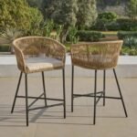Hali Natural Rope Garden Bar Stool with Cushion - Image 4