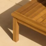 Harrelson Wooden Garden Sofa Set with Cream Lean Over Parasol - Natural - Image 9