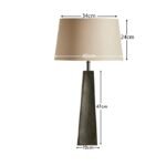 Helland Bronze Lamp with Coningsby Taupe Shade - 40cm - Image 8