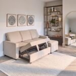 Hugo Corner Sofa Bed with Storage - Taupe   - Image 9