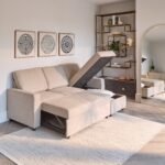 Hugo Corner Sofa Bed with Storage - Taupe   - Image 4