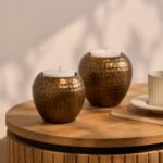 Hale Small Metal Candle Holder - Gold - Image 2