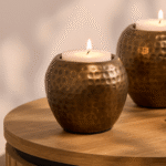 Hale Small Metal Candle Holder - Gold