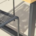 Hali 6 Seater Wooden Garden Dining Set with Ryder Black Chairs - 175cm - Image 8