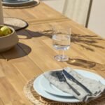Hali 6 Seater Wooden Garden Dining Set with Ryder Clay Chairs - 175cm - Image 2