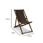 Outlet - Harbour Wooden Garden Deck Chair - Red - Image 2