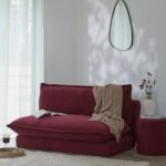 Harlow 2 Seater Double Sofa Bed - Burgundy Red