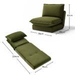 Harlow Single Sofa Bed - Fern Green - Image 11