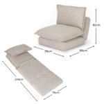 Outlet - Harlow Single Sofa Bed - Soft Beige - Image 9