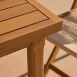 Harlyn 4 Seater Wooden Garden Dining Table - White Acacia - Image 3