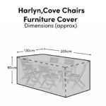 Rectangular Rain Cover 205x130x90cm - Harlyn 6 Seater with Ryder or Cove Chairs