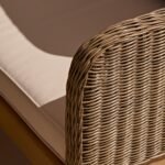 Harlyn 6 Seater Corner Sofa with Dining Table - Tawny Rattan - Image 3