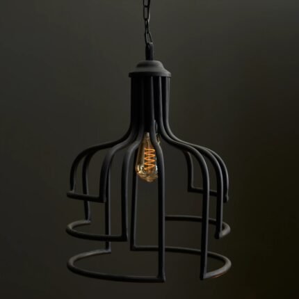 Hatherden 44.5cm Metal Pendant Light - Black