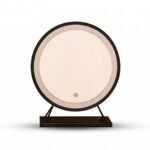 Henton 38x30cm LED Standing Mirror - Black - Image 8