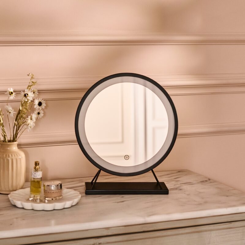 Henton 38x30cm LED Standing Mirror Black 1 Home Retail