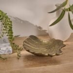 Herne 24cm Metal Shell Dish - Gold