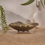 Herne 24cm Metal Shell Dish - Gold - Image 2