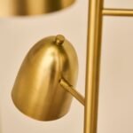 Horton 158cm Metal Floor Lamp - Gold - Image 4