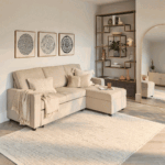 Outlet - Hugo Pull-Out Corner Sofa Bed - Warm Taupe