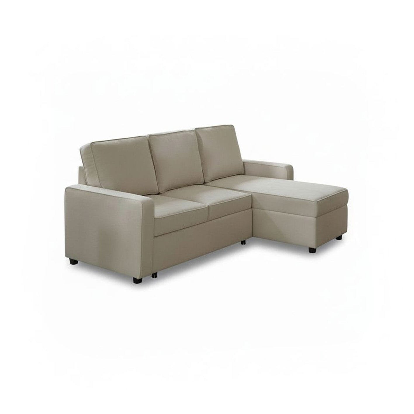 Hugo Corner Sofa Bed with Storage - White - Image 9