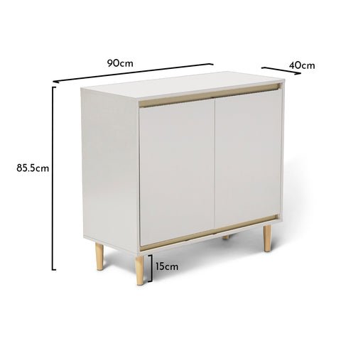 Outlet - Iliana Sideboard - 2 Door - Snow White 1 Iliana White 2 Door Sideboard - Laura James