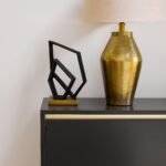 Outlet - Harbridge Metal Abstract Ornament Black - 22cm - Image 2