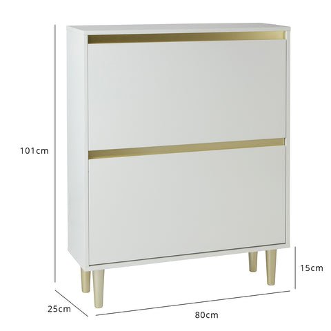 Iliana Shoe Cabinet - 2 Door - White 1 Iliana shoe cabinet - 2 door - white