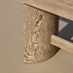 Imani 6 Seater Wooden Garden Dining Table - Light Brush Acacia - Image 3