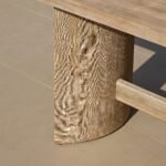 Imani 8 Seater Wooden Garden Dining Table - Light Brush Acacia - Image 5