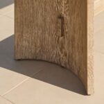 Imani 8 Seater Wooden Garden Dining Table - Light Brush Acacia - Image 3