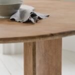 Imogen 120cm Chalked Mango Wood Round Dining Table Set  - 4 Seater - Marilyn Moss Green Dining Chairs - Chalked Mango Wood Legs - Image 4