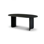Imogen 190cm Jet Black Mango Wood  Wooden Rectangular Dining Table Set - 6 Seater - Freya Sand Dining Chairs - Black Legs - Image 10
