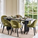 Imogen Jet Black Mango Wood Dining Table - 190cm - Image 4