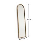 Ingham 140x40cm Wooden Arch Mirror - Natural - Image 9