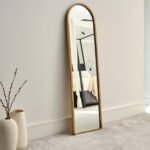Ingham 140x40cm Wooden Arch Mirror - Natural