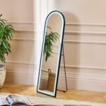 Ingham 145x45cm LED Arch Mirror - Black - Image 2