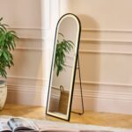 Ingham 145x45cm LED Arch Mirror - Black