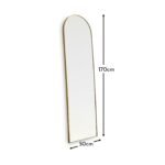 Outlet - Ingham 170x50cm Full Length Arch Mirror - Gold - Image 6