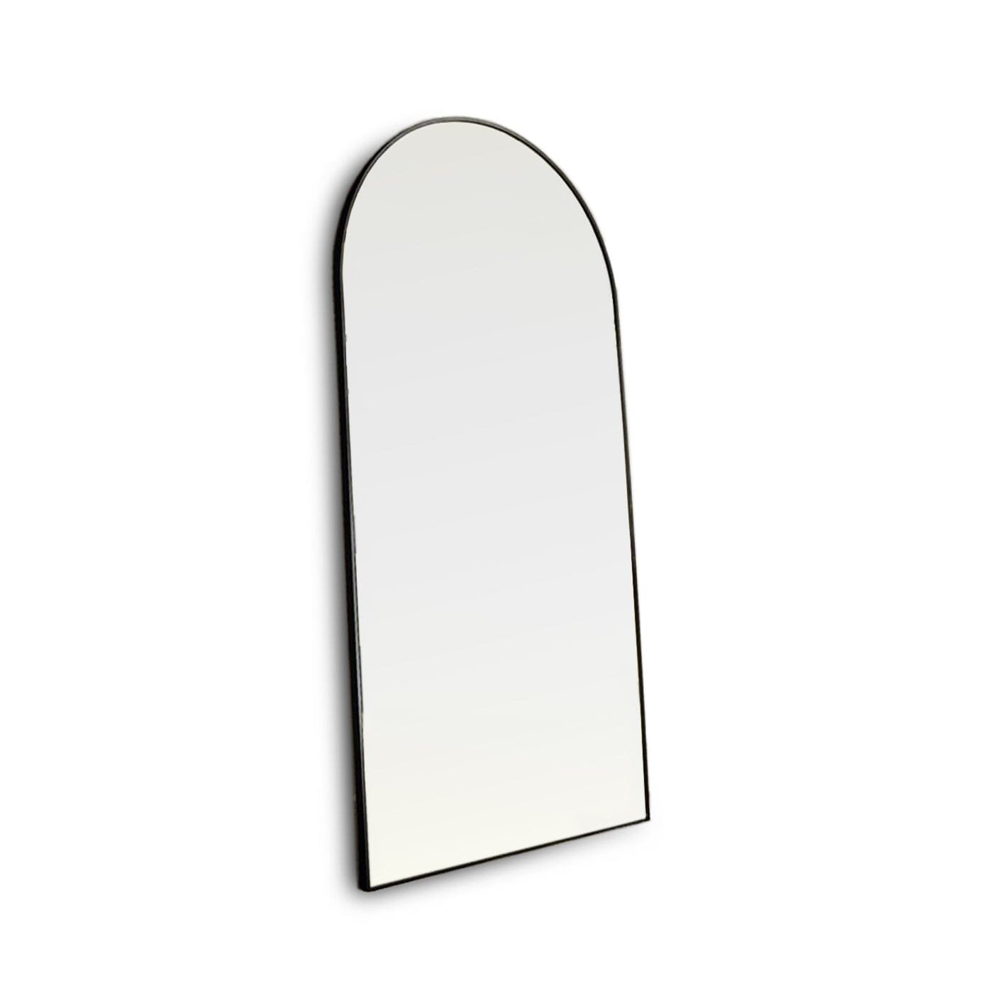 Ingham 180 x 90cm Metal Arch Floor Mirror - Black - Image 7