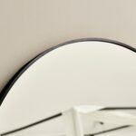 Ingham 180 x 90cm Metal Arch Floor Mirror - Black - Image 4
