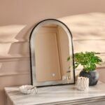 Ingham 65x45cm LED Arch Bathroom Mirror - Black - Image 2