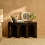Ioni Jet Black Mango Wood Console Table