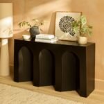 Ioni Jet Black Mango Wood Console Table - Image 2