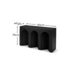 Ioni Jet Black Mango Wood Console Table - Image 8