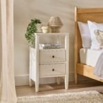 Ivy 2 Drawer Bedside Table - Ivory White - Image 2