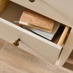Ivy 2 Drawer Bedside Table - Ivory White - Image 4