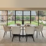 Outlet - Jade Mango Wood Dining Table - Black Legs - Image 4