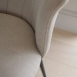 Cleo Soft Beige Dining Chairs - Set of 2 - Black Legs - Image 3