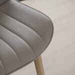 Amelia Whitewash Extending Dining Table Set - 6 Seater - Bella Cloud Grey Dining Chairs - Whitewash Legs - Image 6
