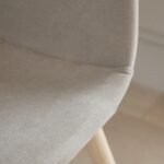Outlet - Ellis Soft Beige Dining Chairs - Set of 2 - Whitewash Oak Legs - Image 4